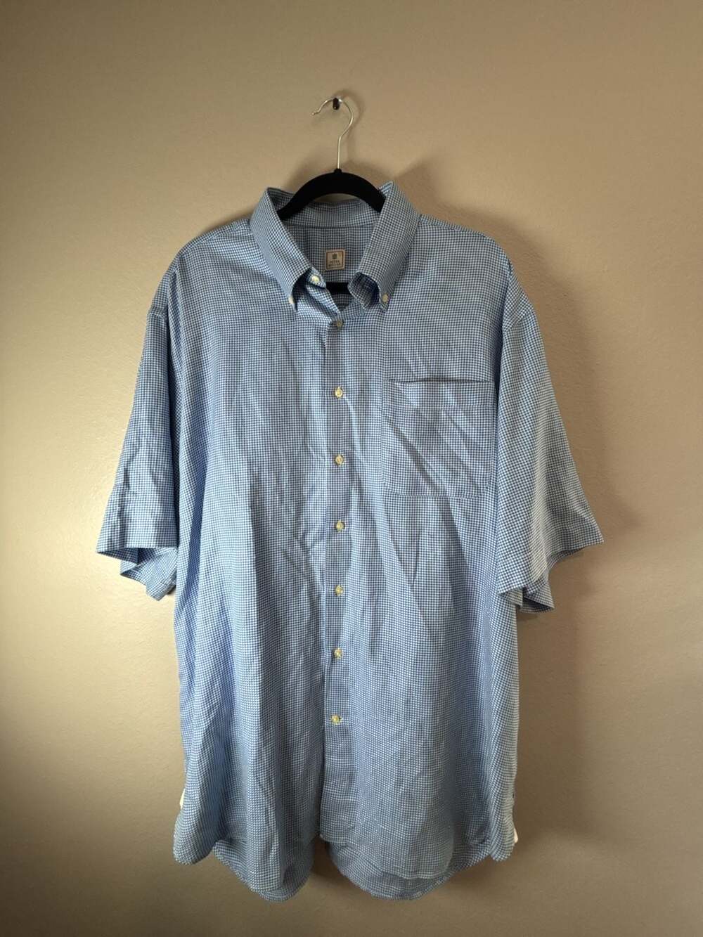 Peter Millar Men's Short Sleeve Button-Down Shirt with Copperheads Golf Embroide